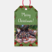 クリスマスキャットギフトカード ギフトタグ (正面)