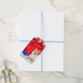 クリスマスキャットギフトラベル ギフトタグ (より糸付き)