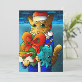 クリスマスキャットゲスト カード (スタンド正面)