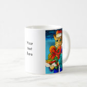 クリスマスキャットゲスト コーヒーマグカップ (正面右)