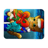 クリスマスキャットゲスト マグネット (横)