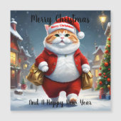 クリスマスキャットサンタ、磁気カード (正面)