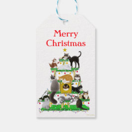 クリスマスキャットツリーギフトラベル ギフトタグ