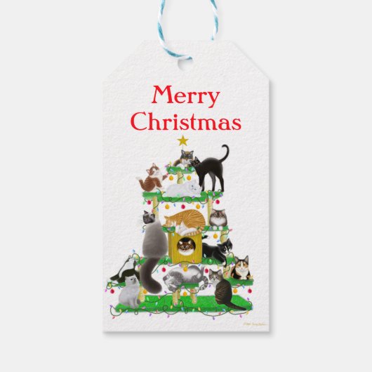 クリスマスキャットツリーギフトラベル ギフトタグ (裏面)
