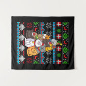 クリスマスキャットツリーギフト タペストリー (正面(横))