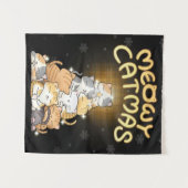 クリスマスキャットツリーブランケット タペストリー (正面(横))