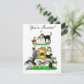 クリスマスキャットツリー招待状 招待状 (スタンド正面)