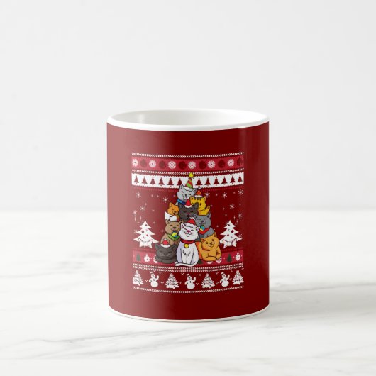 クリスマスキャットツリー コーヒーマグカップ (中央)