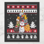 クリスマスキャットツリー ワインラベル (シングルラベル)