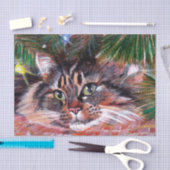 クリスマスキャットティッシュペーパー 薄葉紙 (クラフト)