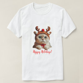 クリスマスキャットトナカイ Tシャツ