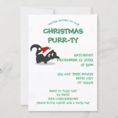 クリスマスキャットパーティホリデーパーティー招待状 招待状 (正面)
