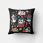 クリスマスキャットパーティー クッション (裏面)