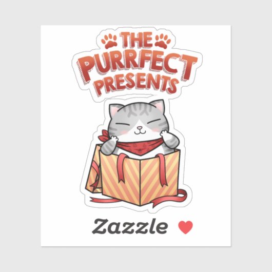 クリスマスキャットパーフェクトプレゼント シール (シート)