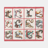 クリスマスキャットフリースブランケット フリースブランケット (正面(横))