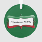 クリスマスキャットフンバフフォトサークルオーナメント オーナメント (裏面)