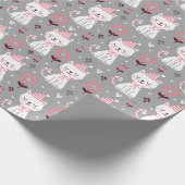 クリスマスキャットラッピング紙シート ラッピングペーパー (角)