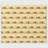 クリスマスキャットラッピング紙 ラッピングペーパー (フラット)