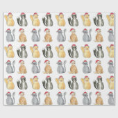 クリスマスキャットラッピング紙 ラッピングペーパー (フラット)