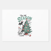 クリスマスキャットレトロティスザシーズンムワイCatmas ラッピングペーパーシート (正面)