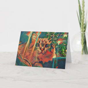 クリスマスキャットワンダーメントホリデーカード シーズンカード