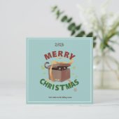 クリスマスキャット入りカートン 招待状 (スタンド正面)