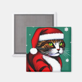 クリスマスキャット磁石 マグネット (正面/裏面)