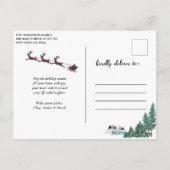 クリスマスキャット顔マスク | Covid 19を心配しない シーズンポストカード (裏面)