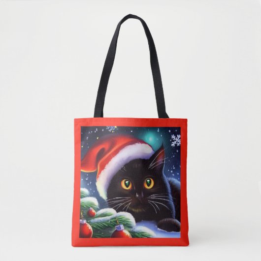 クリスマスキャット1 トートバッグ (正面)