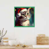 クリスマスキャット2 ポスター (キッチン)
