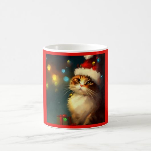 クリスマスキャット3 コーヒーマグカップ (中央)