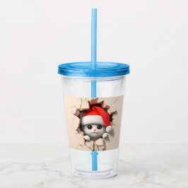 クリスマスキャット3D アクリルタンブラー