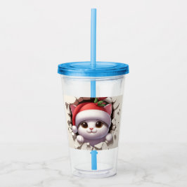 クリスマスキャット3D アクリルタンブラー