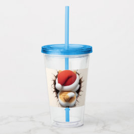 クリスマスキャット3D アクリルタンブラー