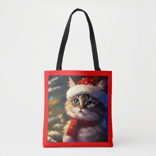 クリスマスキャット5 トートバッグ (正面)