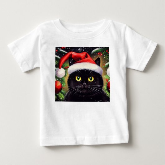 クリスマスキャット6 ベビーTシャツ (正面)