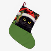 クリスマスキャット6 ラージクリスマスストッキング (正面 (吊り時))
