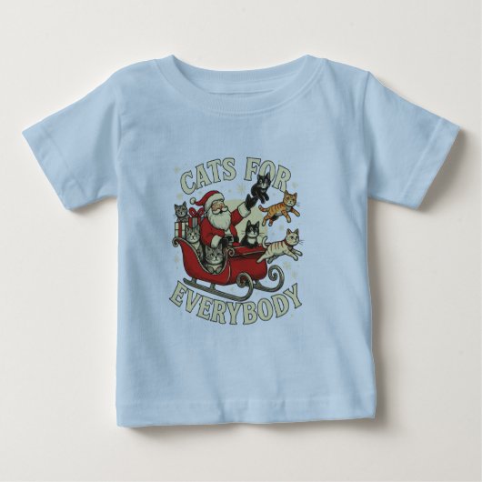 クリスマスキャット ベビーTシャツ (正面)