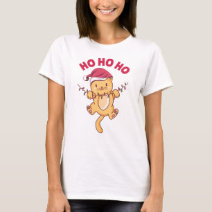 クリスマスキャット ホッホッホー Tシャツ
