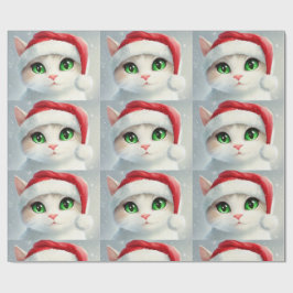 クリスマスキャット ラッピングペーパー