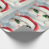 クリスマスキャット ラッピングペーパー (角)