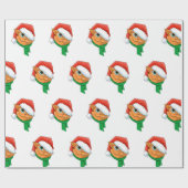 クリスマスキャット ラッピングペーパー (フラット)