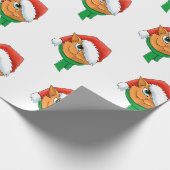 クリスマスキャット ラッピングペーパー (角)