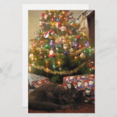 クリスマスキャット 便箋 (正面/裏面)