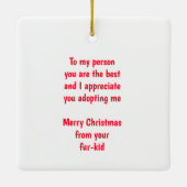 クリスマスキャット/猫好き休日 セラミックオーナメント (裏面)