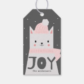 クリスマスキャットJOYカスタム ギフトタグ (正面)