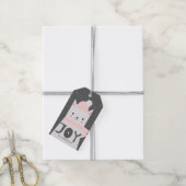 クリスマスキャットJOYカスタム ギフトタグ (より糸付き)