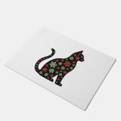 クリスマスキャットTシャツ ドアマット (アングル)