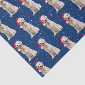 クリスマスキャップ付きゴールデンレトリバー 薄葉紙 (詳細)