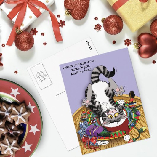 クリスマスキャニップ猫 ポストカード